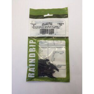 Raindrip 1/4" Double Barbed Tee Pack of 10 L307010 New Unopened USA Made